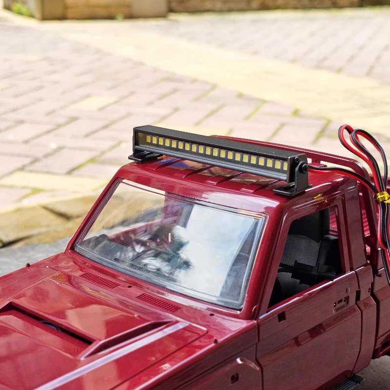 Metal Rc Car Roof Led Light Bar Super Bright Rc Crawler Modified Upgrade Accessory Fit For Wpl D12 Mn D90 Mn82 Rc Car