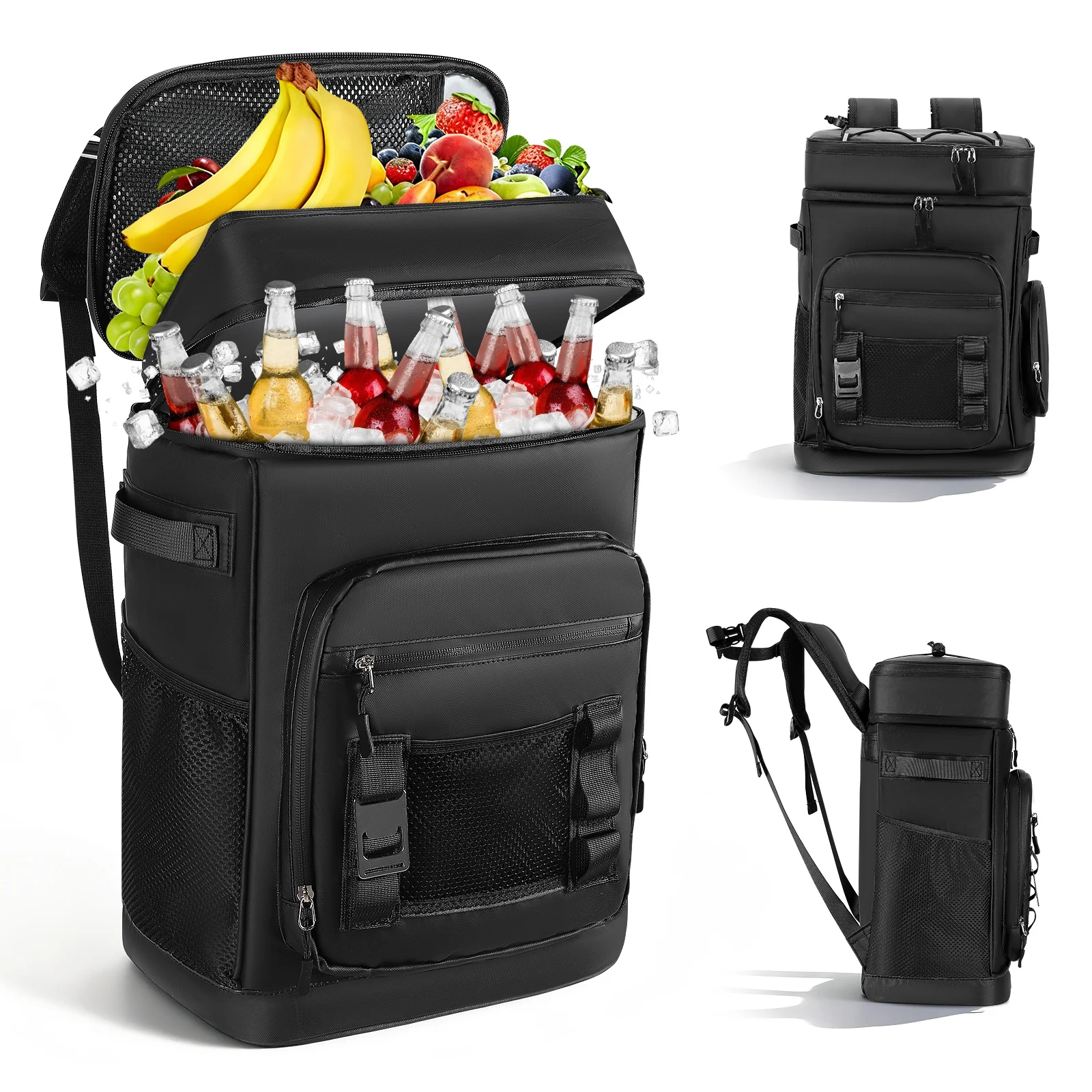 Mochila Nevera Aislada Impermeable de 30L, Unisex, Mochila Nevera a Prueba de Fugas, Bolsa Térmica de Hombro para Picnic al Aire Libre