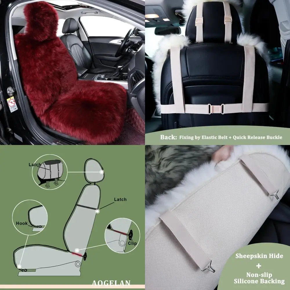 

Пушистый чехол на автомобильное сиденье из овчины, нечеткая длинная шерстяная передняя подушка автомобиля, универсальный подходит для большинства автомобилей, внедорожников, грузовиков, минивэнов, подушек безопасности Co