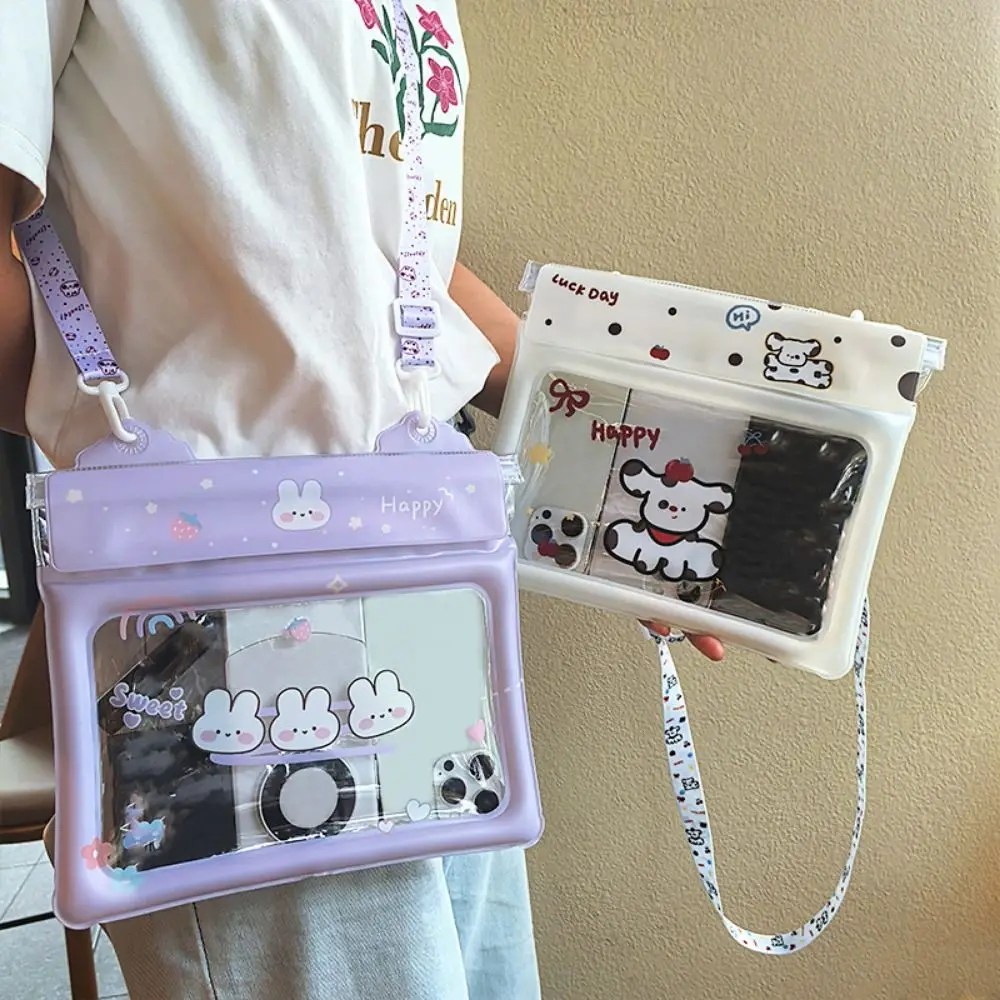 

Сумка для мобильного телефона с мультяшным узором, увеличенная водонепроницаемая поясная сумка для плавания, разноцветный чехол для мобильного телефона с сенсорным экраном, подарки