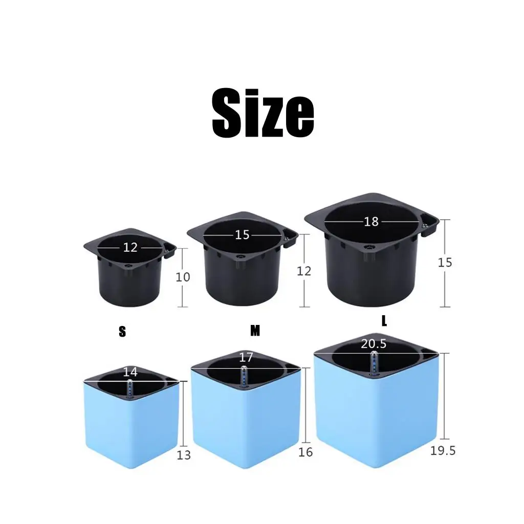 Plastic Self Watering Planter Pots Large Hydroponic Plant Vase Flower Pot for Indoor Plants Home