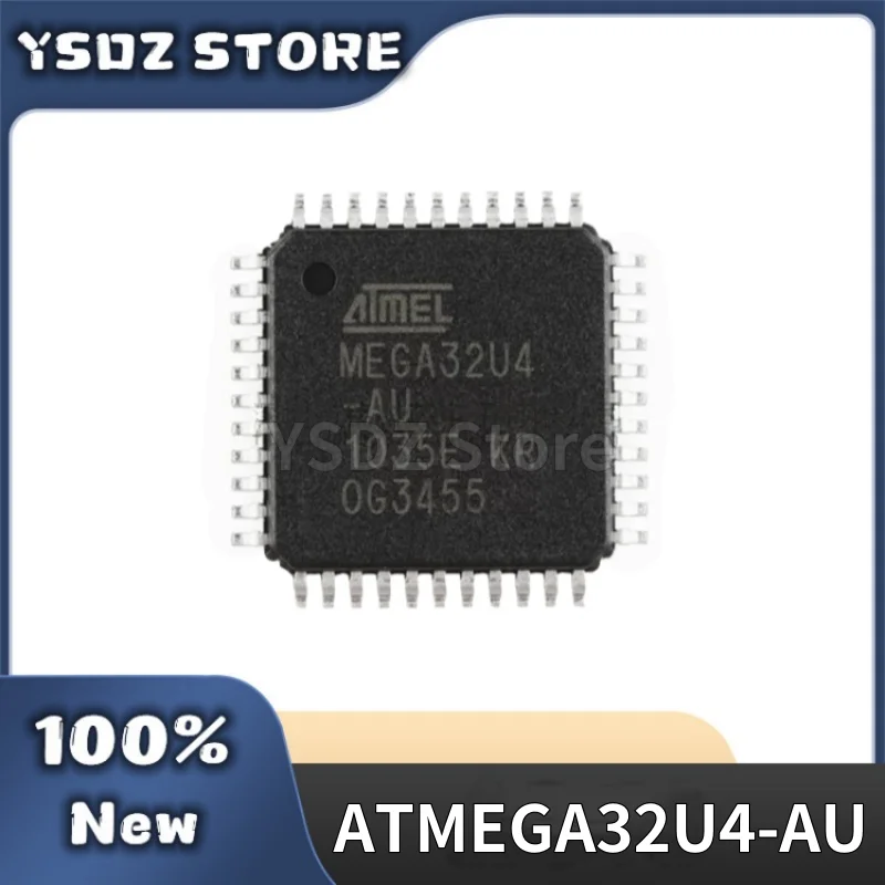1-5PCS100% New ATMEGA32U4-AU TQFP-44 ATMEGA32U4 32U4 8-bit Microcontroller with12K Bytes of ISP Flash and USB Controller