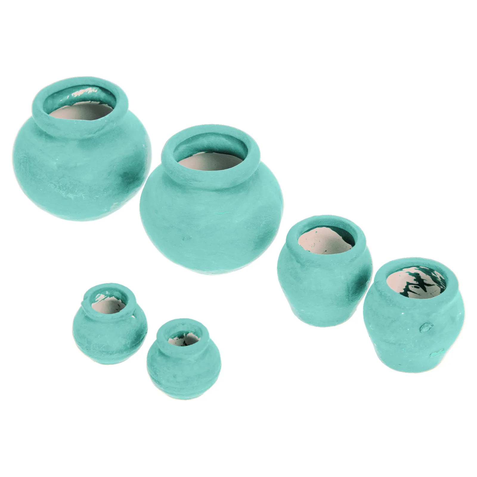 6Pcs Mini Flower Pots Small Space Saving Plant Containers Exquisite Craftsmanship Decorative Indoor Garden Pots