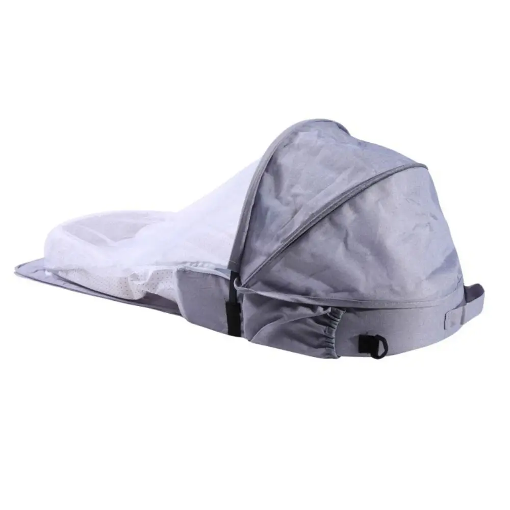 Foldable Baby Travel Backpack Durable PP Cotton Baby Travel Bed Large Capacity with Mosquito Nets Portable Mommy Bag Baby