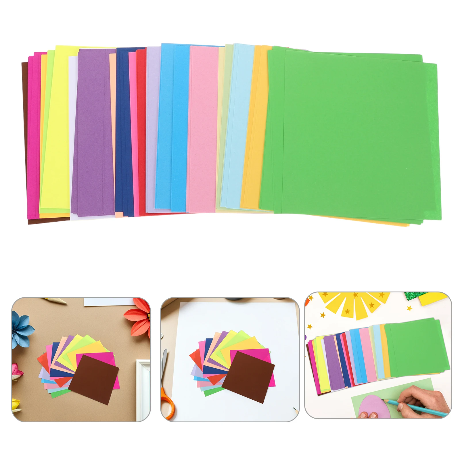 

600 Sheets Origami Paper Assorted Colored Cardstock Colorful Craft Fancy for Printer Printing Crafts Child 's Blank
