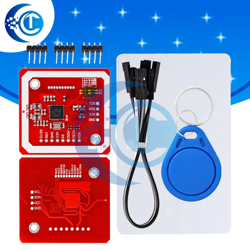 1Set PN532 V3 NFC RFID Module, Reader Writer Board, IC S50 Card, PCB Antenna for Arduino DIY