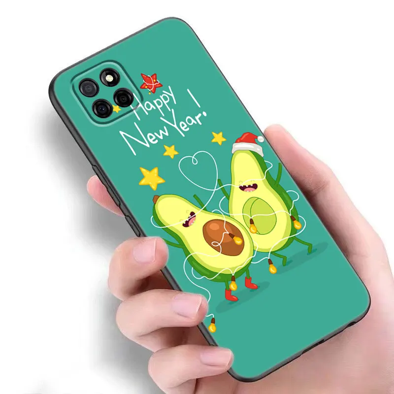 Cute Happy Avocado Case For Samsung A13 A22 A24 A32 4G A23 A25 A34 A35 A52S A53 A54 A55 A73 5G A12 A14 A15 A31 A33 A50 A51 A72