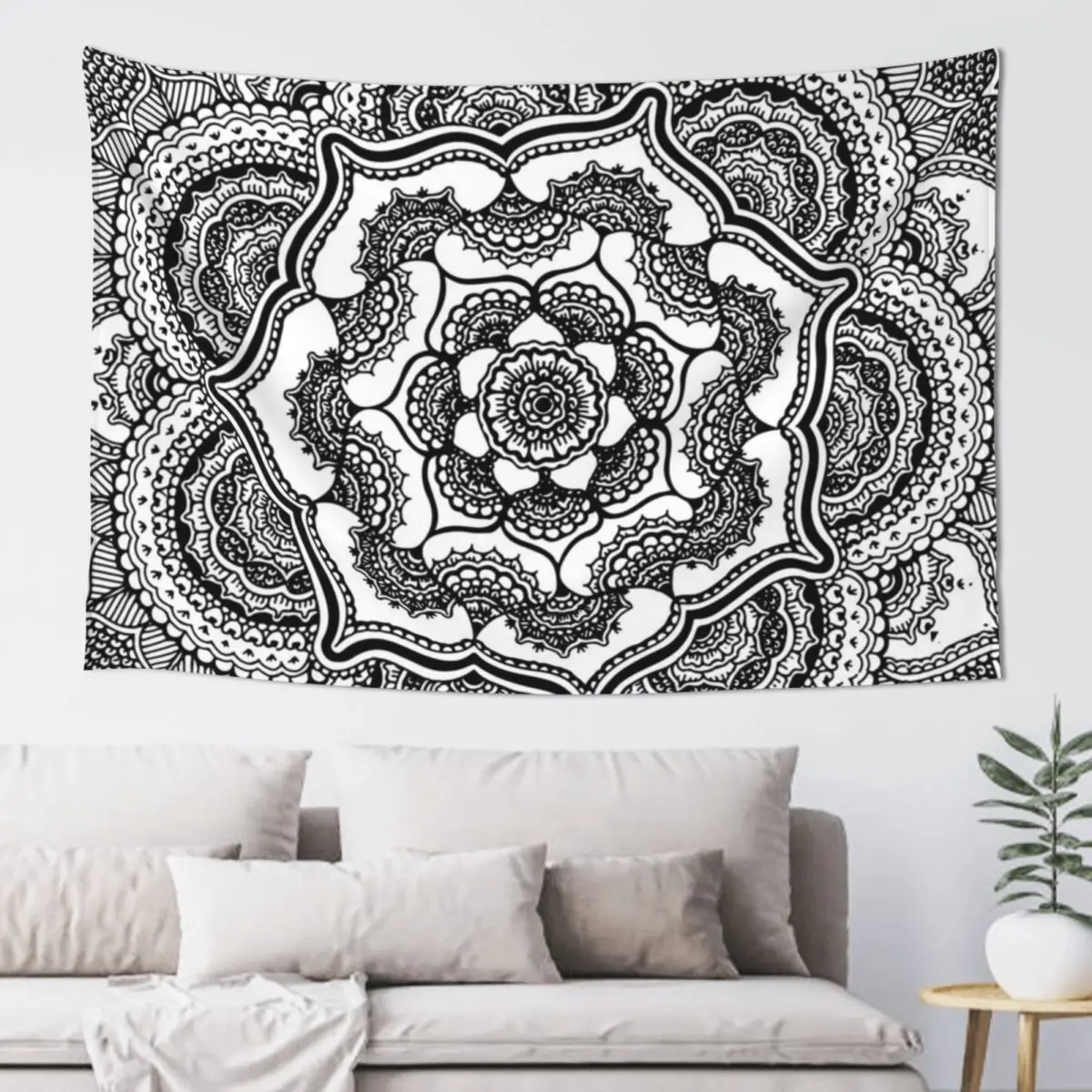 

Spring Lotus || Abstract || Black and White Tapestry Bed Room Decoration Home Decor Accessories Decorative Paintings Tapestry