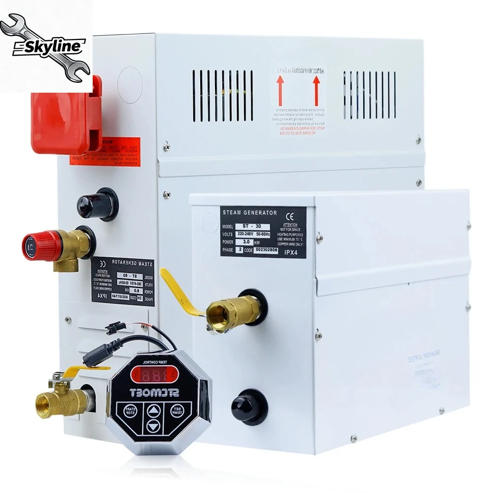 Steam Generator Sauna Bath Steam Machine 3KW/4.5KW Sauna Generator SPA Fumigation Machine with Digital Controller