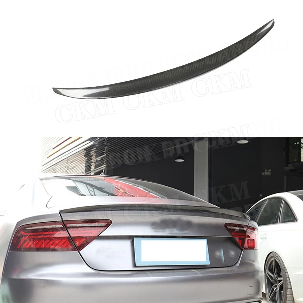 

Задний спойлер из углеродного волокна, утиные крылья для Audi A7 S7 RS7 2013 2014 2015 2016 2017, внешнее украшение автомобиля