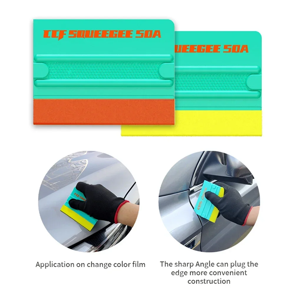 Magnetic Dual-Blade Non-Scratch Color Scraper Change Film Tucking Car Vinyl Film Squeegee Edge Sealing Bubble Removal Tools