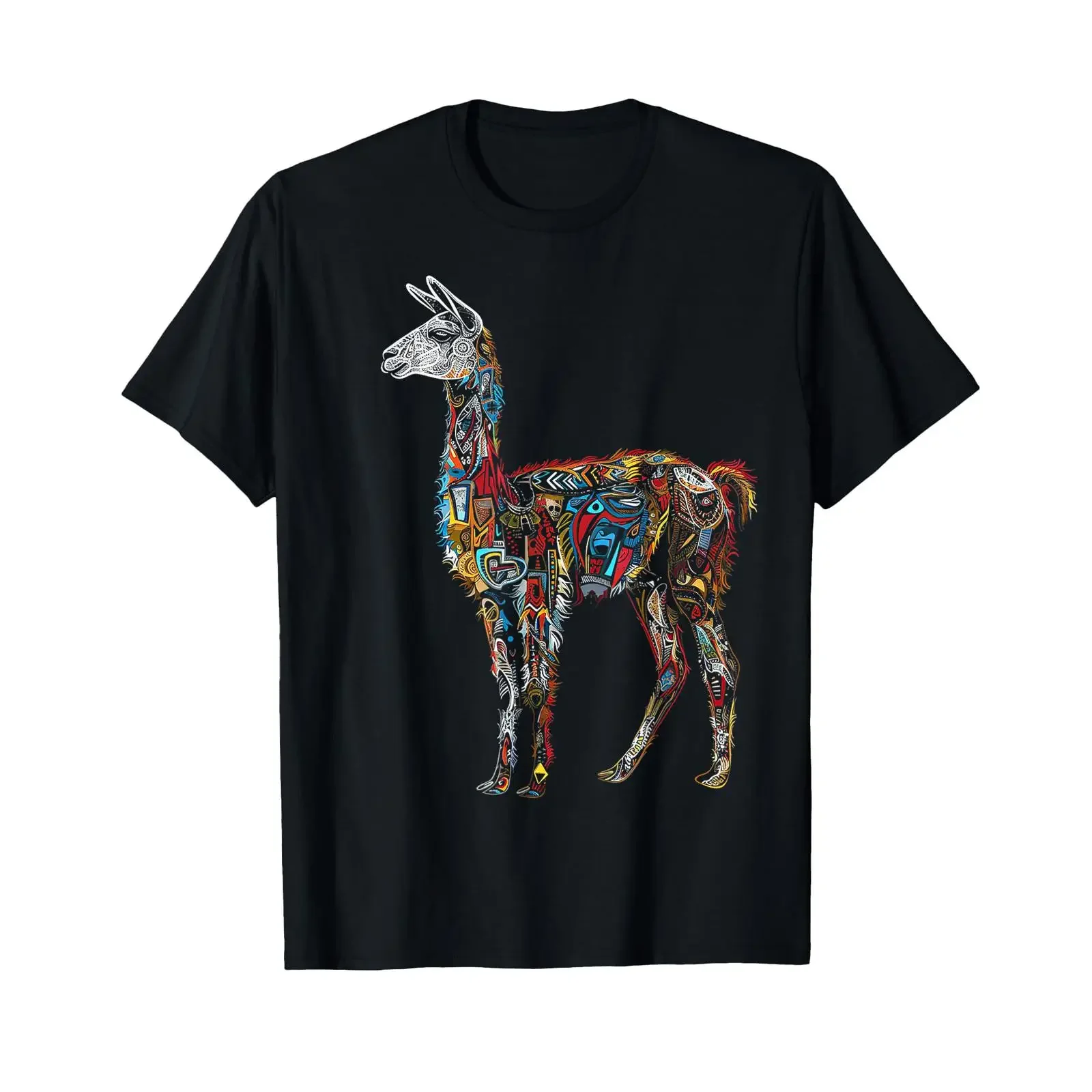 Alpaca Animal Art Motif Funny Llama T Shirt vintage Washed fashion Soft Breathable Slightly Casual streetwear Comfortable
