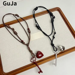 Fashion Jewelry Popular Temperament Heart Key Pendant Necklace For Women Female Gifts Pretty Design Accessories Hot Selling