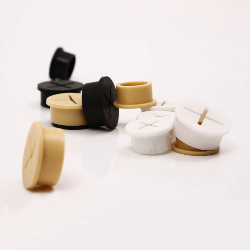 10 Pcs Desk Cord Grommet Flexible Silicone Cable Hole Cover Wire Organizer Round Gasket Desktop Hole Cover