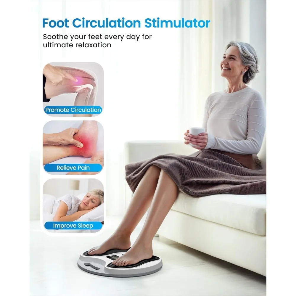 

Массажер для ног EMS для невропатии, стимулятор ног NMES для невропатии, электрический массажер для ног