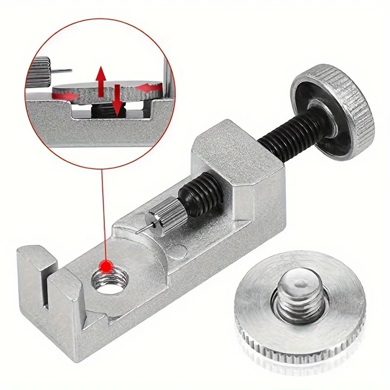 Watch Link Remover Kit, Watch Strap Tool with 3 Additional Needles for Disassembling Watch Strap Link Pin and Measuring Si