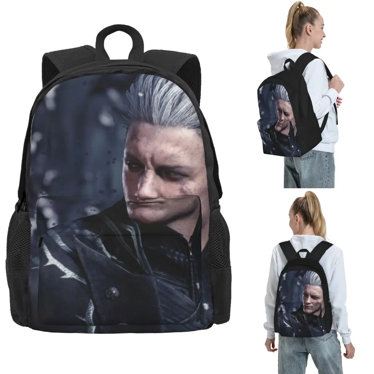 Vergil From The Devil May Cry Series Backpack Hot Sale Daypack Large Capacity Boys Girls BookBag School Bagfor Men Women