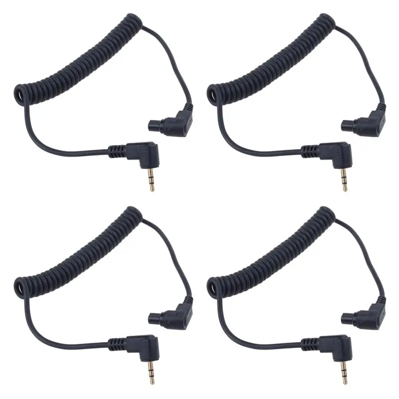 4Pcs 2.5 Mm -C3 Off Camera Shutter Release Cable Connection Cable, For Canon 1D / 5D / 6D / 5DII / 5DIII / 7D / 10D