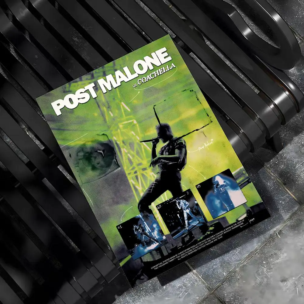 Post M-Malone Rapper Sänger Poster für Zuhause, Wohnzimmer, Schlafzimmer, Bar, Flur, klebrige Wandkunst, Druck, wasserfest, ästhetische Dekoration – Detail 12