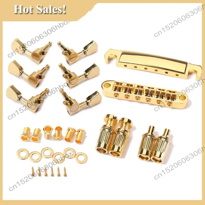 -HOPE A Set Gold String Saddle Tune-O-Matic Bridge&Tailpiece For Gb Lp Style Electric Guitar