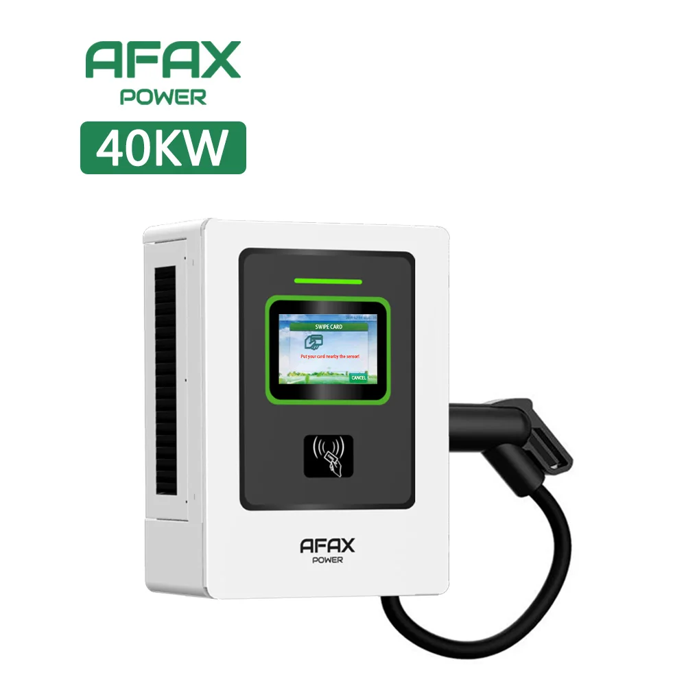 AFAX 30KW 40KW Electric Vehicle EV DC Fast Charging Station CCS2 CCS1 GBT CHADEMO Wall Mounted Intelligent Electric Car Charger