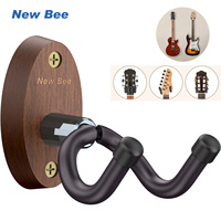 New Bee GH01 Multi-purpose Wood Hook Guitar Hook Behind-door Key Cloth Hanger Bathroom Robe Wall Stand Anti-slip V Shape Holder