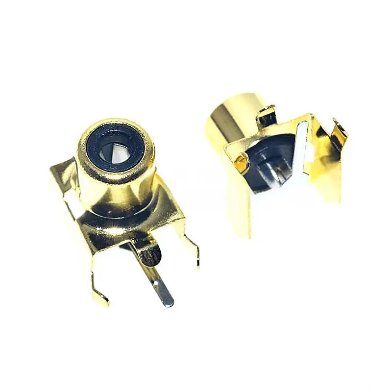 10 قطعة RCA مقبس محوري 4-Pin ثقب واحد PCB جبل الصوت والفيديو جاك لوتس المقبس AV-8.4-3B مطلية بالذهب