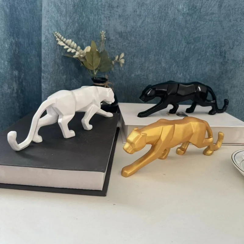 

Cheetah Resin Handicraft Decoration Home Goods Northern Europe Porch Living Room Creative Living Room Figurine Desk Accessories