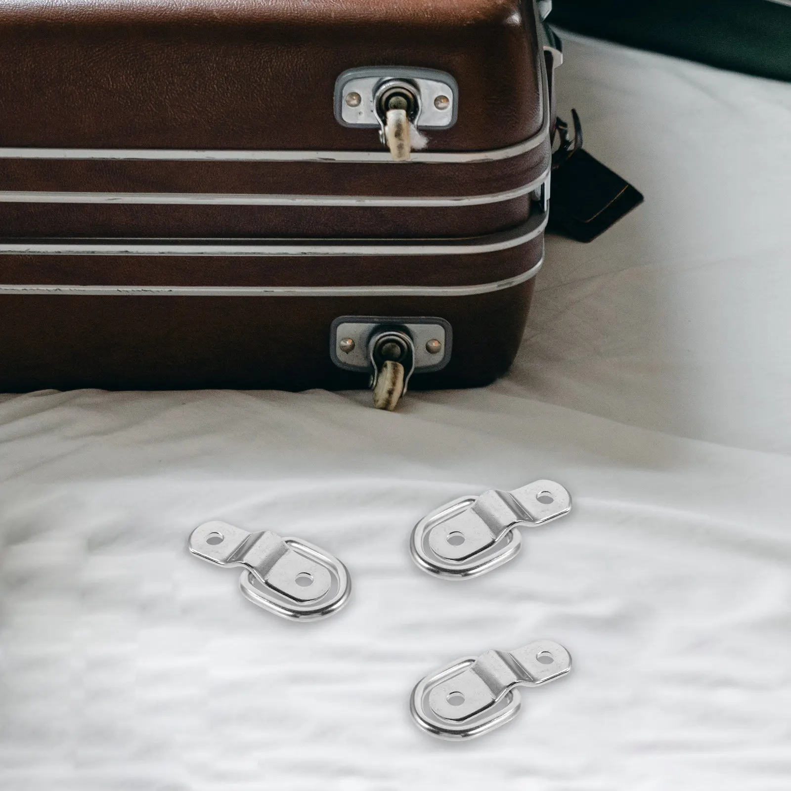 

8Pcs D Ring Tie Down Stainless Steel Trailer Tie Down Anchor Truck Bed Hooks Car Accessories D Ring Truck Bed Hooks