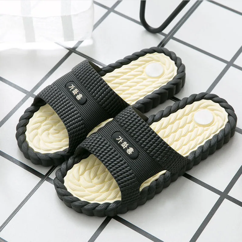 New style bathroom home slippers, indoor non-slip soft bottom, hotel home lover female cute sandals and slippers