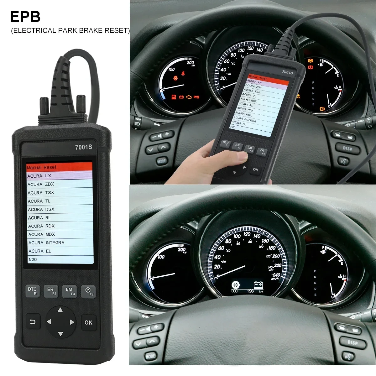 X431 OBDII Creader 7001S With EPB/Oil Reset Full OBD2 functions ABS/SRS