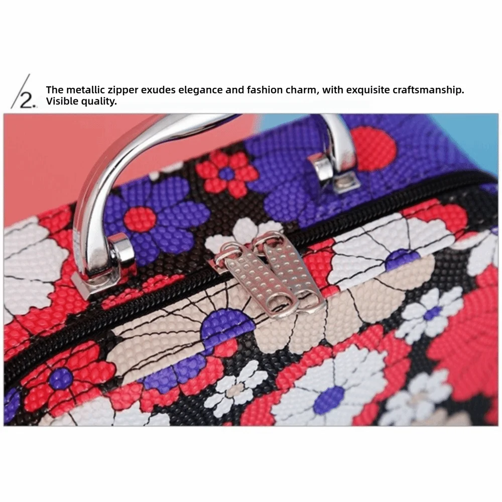 Creative Floral Printed Cosmetic Bag Large Capacity Multifunctional Travel Wash Handbag Toiletries Organizer Travel Organizer