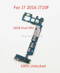 1pcs 100% Unlocked Motherboard For Samsung Galaxy J7 2016 J710F J710FN J710F/DS 16GB Replace Part.