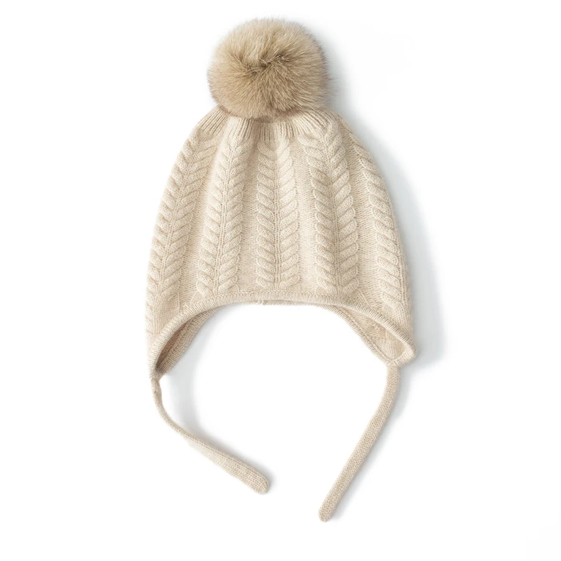 Hohe Qualität Winter Frauen Kaschmir Hüte Mode Im Freien Warm Halten Ohr Caps Solide Strick Beanie Russische Hut Weibliche Bomber Hüte – Detail 13