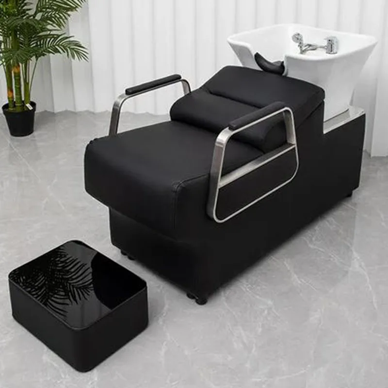 Equipment Japanese Shampoo Sink Treatment Put on Makeup Head Spa Bed Shampoo Chair Basin Barber Cama Champú Trendy Furniture - Image 3