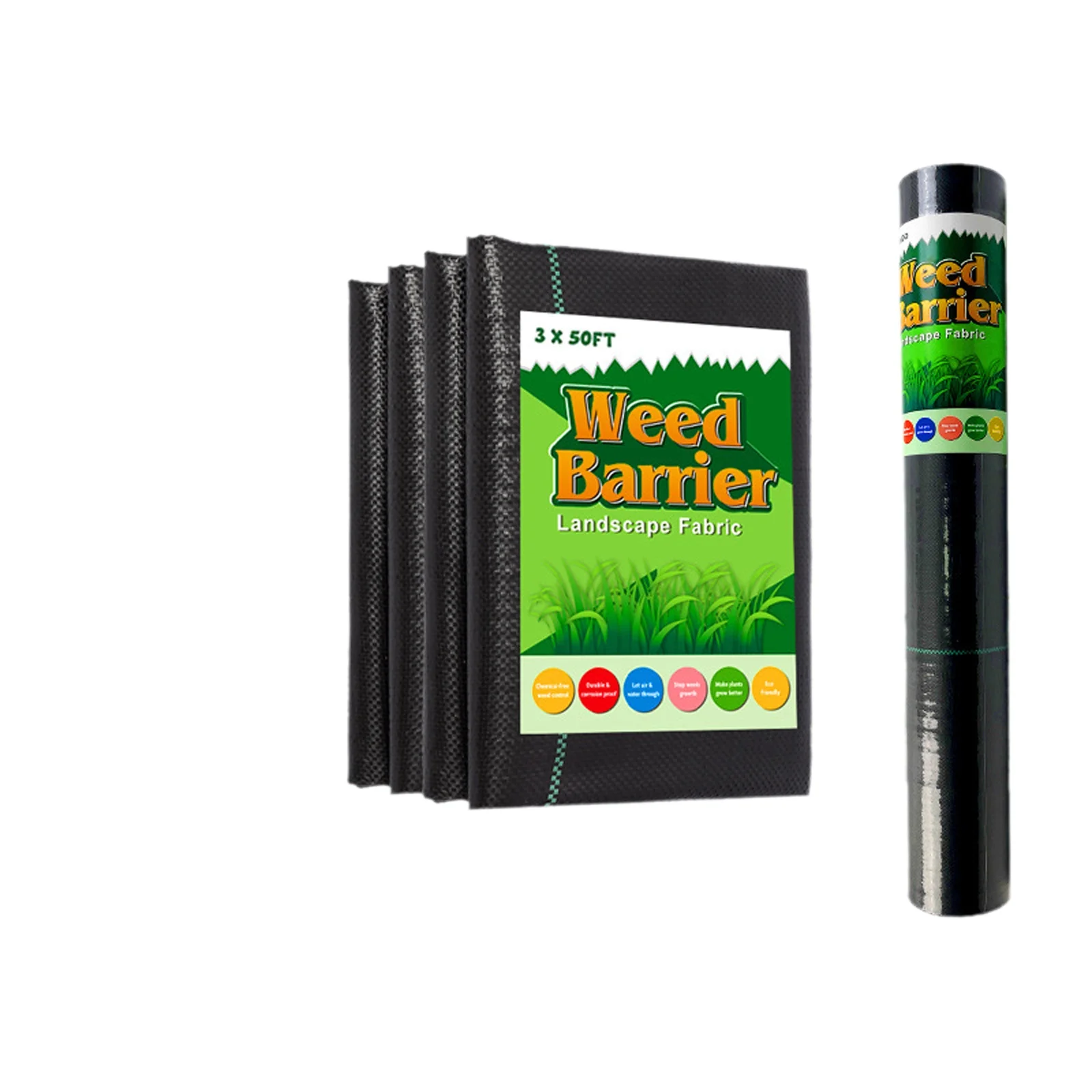 Weed Barrier Fabric Eco-friendly Polypropylene PP 3-Year Warranty Long-lasting Strength Width4cm