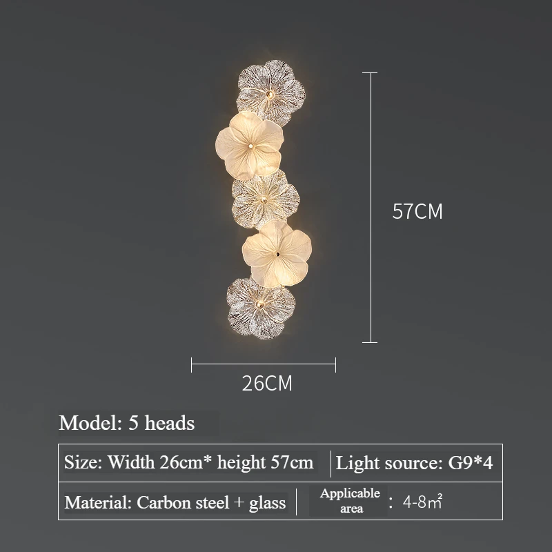 프랑스어 빛 럭셔리 거실 벽 조명 2025 새로운 배경 벽 장식 조명 침실 크리 에이 티브 꽃 머리맡 램프