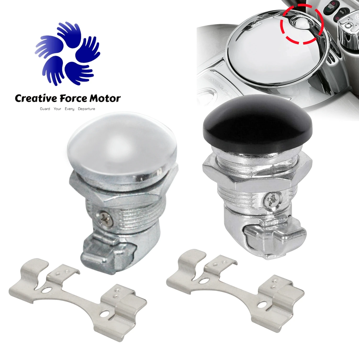 

Push Button Fuel Door Latch Kit Motorcycle Gas Cap Tank Cover For Harley Touring Road Glide Special Street Electra Glide 1992-UP