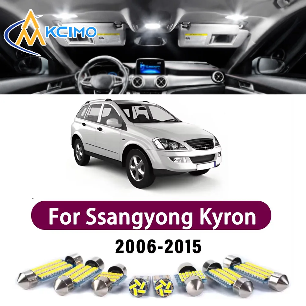 

New LED Canbus Interior Reading Dome Vanity Mirror Light Kit For Ssangyong Kyron 2006-2015 Premium Bright Interior Safer Lights