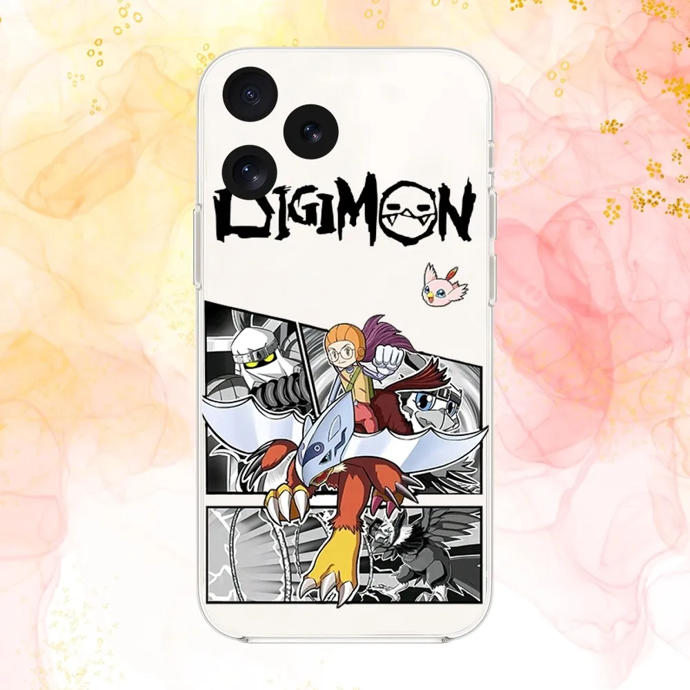 Bilibili Digital Monster Digimon Phone Case For iPhone Mini 11 12 13 14 Pro 15 Pro XS Max X Plus SE xr Transparent Shell