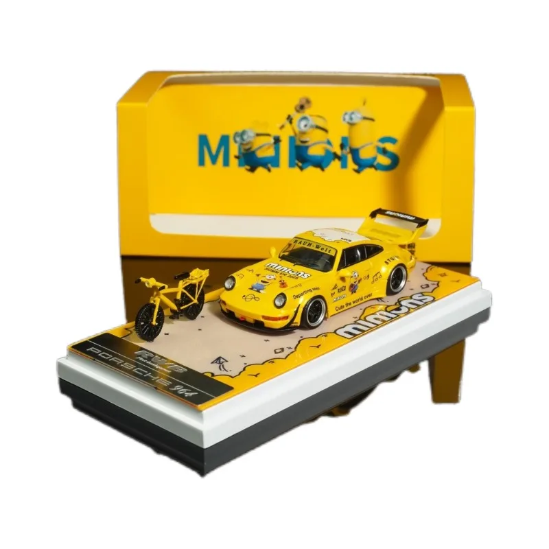 

Ultimate Player 1: 64 alloy RWB964/993 Minion paint job, realistic car model, adult collection item, gift for boys