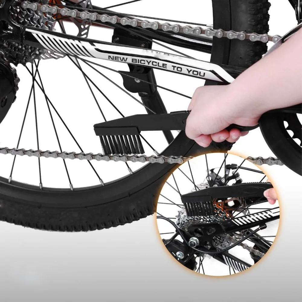 Portable Bicycle Chain Cleaner Bike Brushes Scrubber Wash Tool Mountain Cycling Cleaning Kit Outdoor Accessory