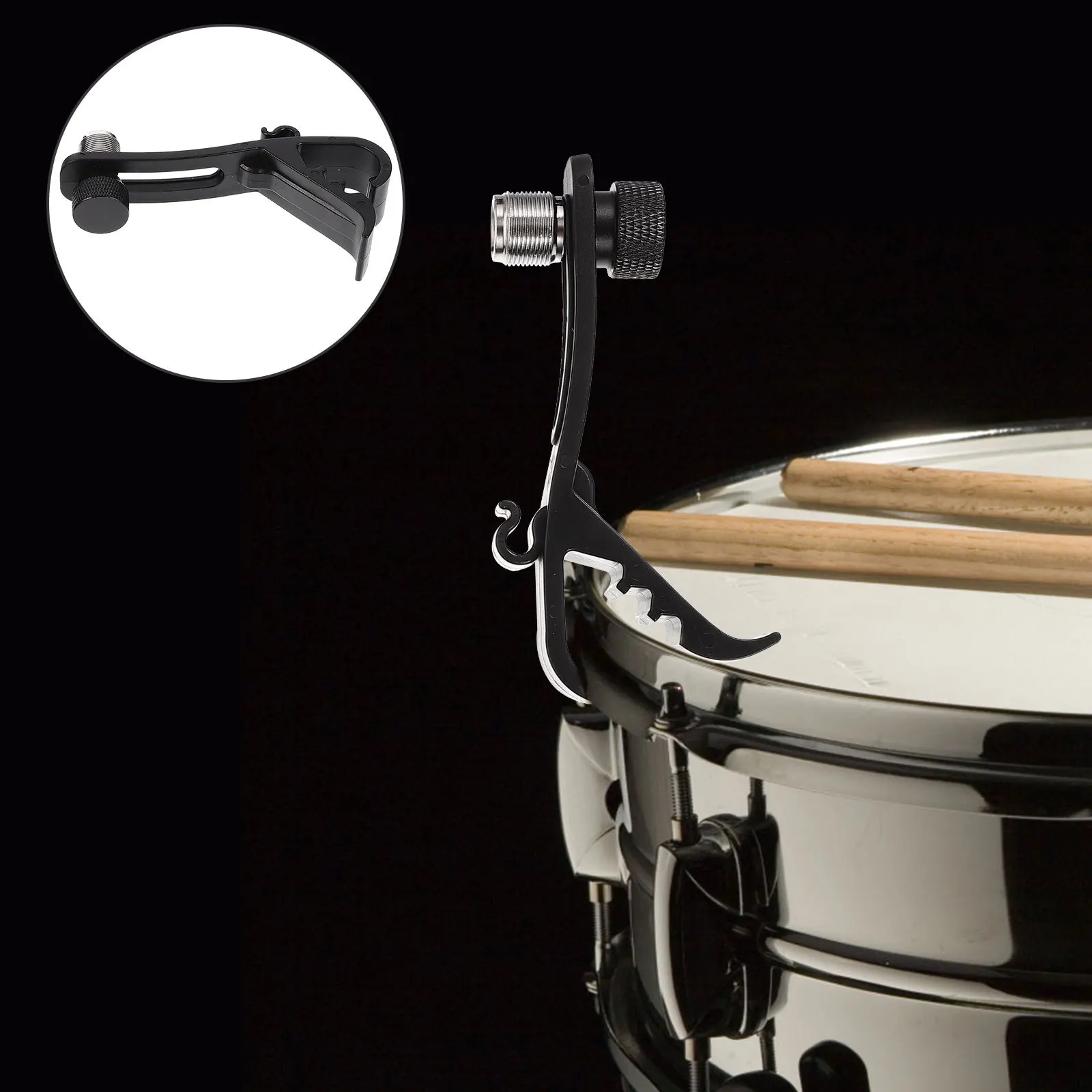 

4Pcs Stable Drum Clip Plastic and Alloy Material Easy to Use for Most Handheld Microphones Plastic Drum Clip Microphone Lifters