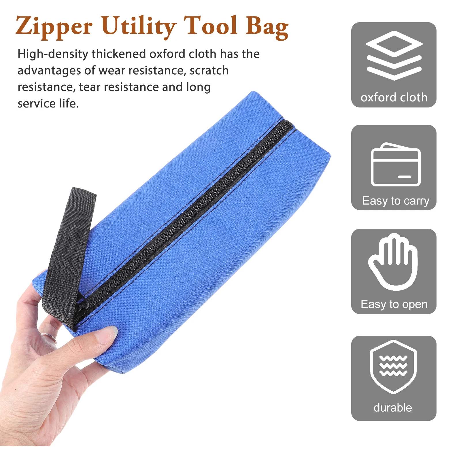5 Pcs Waterproof Zipper Tool Bag 600D Oxford Cloth Multipurpose Storage ganizer Travel Small Tool Pouch Bank