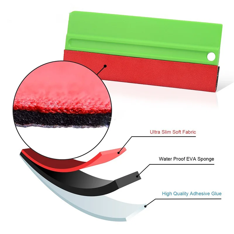 2Pcs Soft Car Squeegee Scratch-Free Soft Plastic Scraper Window Tint Tool Vinyl Wrap Squeegee for Sensitive Surface Sticker Tool