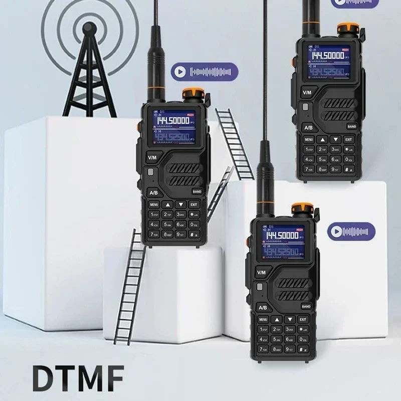 Baofeng BF-K5 Pro Max جهاز اتصال لاسلكي عالي السعة متعدد الموجات AM FM للحد من الضوضاء NOAA طويل المدى 999 قنوات BF-K5 Plus راديو #4