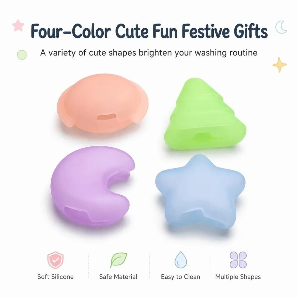 4pcs Cute Silicone Toothbrush Cover Dustproof Ventilated Toothbrush Head Protector Toothbrush Head Cap Home Travel