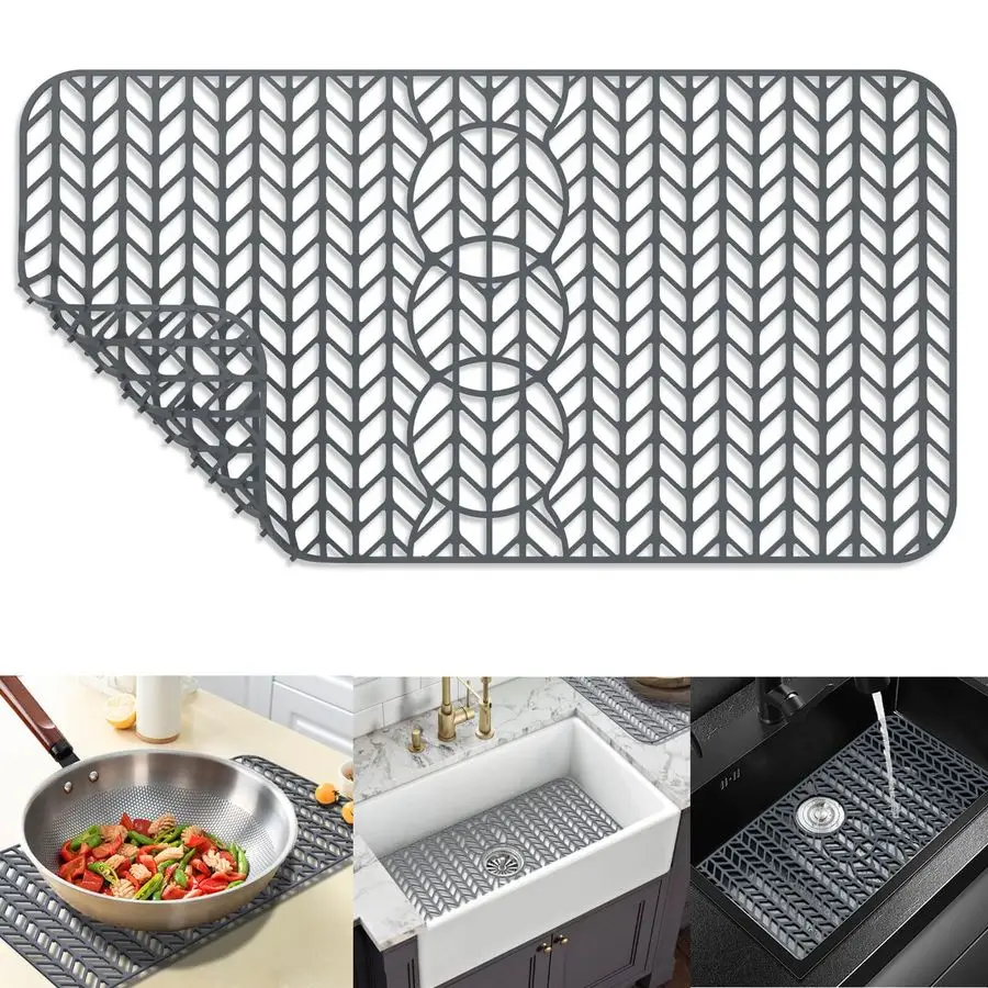 

Protectors for Kitchen Sink 16x12 amp 18x12 amp 19x13 amp 24x12.5 amp 26x14 amp 28x14 amp 29.5x15,Silicone kitchen sink mats pro
