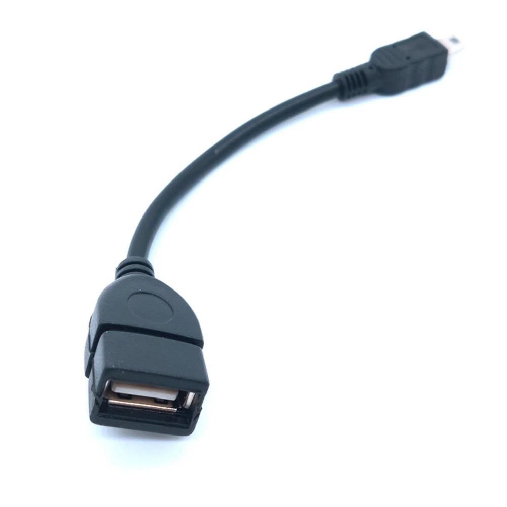 Test before send USB ONE Woman to Mini USB B Plug Cable Adapter 5P OTG V3 Port Data Cable for Car Audio Tablet For MP3 MP4