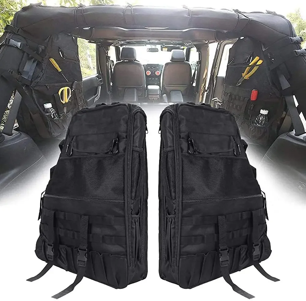 

Сумка для хранения рулонной планки, клетка для Jeep Wrangler JK 4-дверный 2007-2019 JL JKU, органайзеры с несколькими карманами, грузовая сумка, седельные сумки, сумки для инструментов